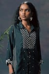 Buy_Arcvsh By Pallavi Singh_Green Mulberry Silk Embroidered Shirt _at_Aza_Fashions