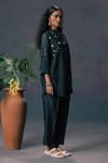 Buy_Arcvsh By Pallavi Singh_Green Lace Embroidered Shirt & Pant Set _Online_at_Aza_Fashions