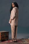 Arcvsh By Pallavi Singh_Mocha Mousse Discharge Print Shirt  _Online_at_Aza_Fashions