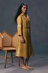 Shop_Arcvsh By Pallavi Singh_Moss Green Double Layer Dress _Online_at_Aza_Fashions