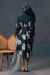 Shop_Arcvsh By Pallavi Singh_Green Discharge Print Gauze Linen Dress _at_Aza_Fashions