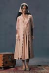 Buy_Arcvsh By Pallavi Singh_Scalloped Organza Jacket & Silk Dress Set _at_Aza_Fashions