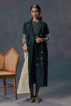 Buy_Arcvsh By Pallavi Singh_Green Embroidered Jacket & Jumpsuit Set _at_Aza_Fashions