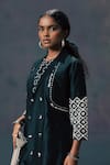 Shop_Arcvsh By Pallavi Singh_Green Embroidered Jacket & Jumpsuit Set _Online_at_Aza_Fashions