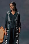 Arcvsh By Pallavi Singh_Green Discharge Print Jacket Set _Online_at_Aza_Fashions