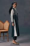 Arcvsh By Pallavi Singh_Green Embroidered Jacket Pant Set _at_Aza_Fashions