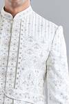 Arihant Rai Sinha_Cream Silk Sequins, Embroidery Floral Sherwani Set _Online_at_Aza_Fashions