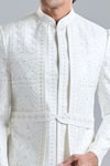Buy_Arihant Rai Sinha_Cream Silk Embroidery Floral Sherwani Pant Set _Online_at_Aza_Fashions