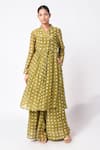 Buy_Jayati Goenka_Geometric Print Angarkha & Palazzo Set _at_Aza_Fashions