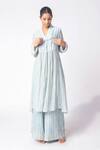 Buy_Jayati Goenka_Block Print Angarkha & Pant Set _at_Aza_Fashions