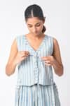 Buy_Jayati Goenka_Stripe Print Vest With Pant _Online_at_Aza_Fashions