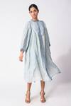 Buy_JAYATI GOENKA_Chanderi Silk Stripe Print Dress _Online_at_Aza_Fashions