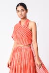 Jayati Goenka_Chanderi Silk Printed Wrap Top Skirt Set _Online_at_Aza_Fashions