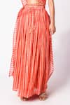 Jayati Goenka_Chanderi Silk Printed Wrap Top Skirt Set _at_Aza_Fashions