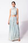Buy_Jayati Goenka_Chanderi Silk Printed Skirt Set _at_Aza_Fashions