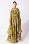 Buy_Jayati Goenka_Chanderi Silk Printed Kurta Set _at_Aza_Fashions