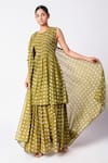 Buy_JAYATI GOENKA_Chanderi Silk Printed Kurta Skirt Set _Online_at_Aza_Fashions