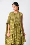 JAYATI GOENKA_Chanderi Silk Printed Kurta Skirt Set _at_Aza_Fashions