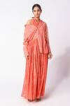 Jayati Goenka_Linear Print Kurta Skirt Set _Online_at_Aza_Fashions