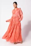 Buy_Jayati Goenka_Linear Print Kurta Skirt Set _at_Aza_Fashions