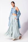 Shop_JAYATI GOENKA_Chanderi Silk Shirt Skirt Set _Online_at_Aza_Fashions
