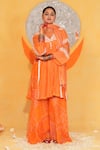 Buy_Jyoti Bansal_Gathered Embroidered Kurta Sharara Set _at_Aza_Fashions