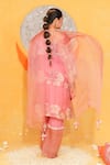 Shop_Jyoti Bansal_Placement Print Kurta Set _at_Aza_Fashions