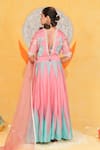 Shop_Jyoti Bansal_Embroidered Blouse Lehenga Set _at_Aza_Fashions