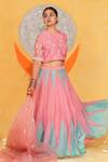 Buy_Jyoti Bansal_Embroidered Blouse Lehenga Set _at_Aza_Fashions