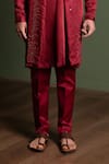 Buy_Kaaj Button_Mirror Frenzy Kurta Stole Set _Online_at_Aza_Fashions