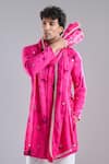 Buy_Arihant Rai Sinha_Pink Rayon, Silk Mirrors Work Kurta _at_Aza_Fashions