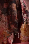 Shop_Moh India_Burgundy Organza V-neck The Maharani Bagh Overlay 