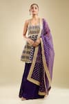 Buy Samyukta Singhania Purple Georgette, Organza Embroidery Sweetheart Neck Peplum Kurta Gharara Set Online at Aza Fashions Buy_Samyukta Singhania_Purple Georgette, Organza Embroidery Sweetheart Neck Peplum Kurta Gharara Set _Online_at_Aza_Fashions