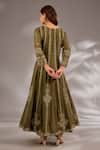 Shop_Studio A_Mul Chanderi Hand Embroidered Flared Anarkali Set _at_Aza_Fashions