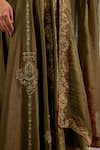 Shop_Studio A_Mul Chanderi Hand Embroidered Flared Anarkali Set _Online_at_Aza_Fashions