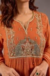 Shop_Studio A_Mul Chanderi Hand Embroidered Flared Anarkali Set _Online_at_Aza_Fashions