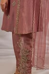 Studio A_Tissue Hand Embroidered Anarkali Set _Online_at_Aza_Fashions