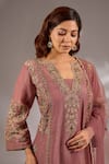Shop_Studio A_Tissue Hand Embroidered Anarkali Set _Online_at_Aza_Fashions