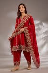 Buy_Studio A_Silk Hand Embroidered Anarkali Set _at_Aza_Fashions