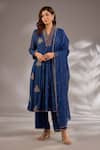Buy_Studio A_Mul Chanderi Hand Embroidered Flared Anarkali Set _at_Aza_Fashions