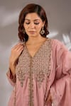 Buy_Studio A_Mul Chanderi Hand Embroidered Flared Kurta Set _Online_at_Aza_Fashions