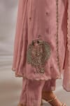 Shop_Studio A_Mul Chanderi Hand Embroidered Flared Kurta Set _Online_at_Aza_Fashions