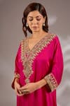 Shop_Studio A_Dori Embroidered A-Line Kurta Set _Online_at_Aza_Fashions