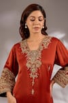 Buy_Studio A_Dori Embroidered A-Line Kurta & Pant Set _Online_at_Aza_Fashions