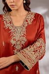Shop_Studio A_Dori Embroidered A-Line Kurta & Pant Set _Online_at_Aza_Fashions