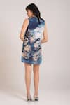 Shop_Advait_Multi Color Crepe V-neck Nuri Tie Up Dress _at_Aza_Fashions