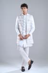 Buy_Arihant Rai Sinha_White Silk Embroidery Bundi And Kurta Set _at_Aza_Fashions