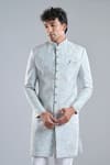 Arihant Rai Sinha White Silk Embroidery, Zari Floral Sherwani And Pant Set at Aza Fashions Arihant Rai Sinha_White Silk Embroidery, Zari Floral Sherwani And Pant Set _at_Aza_Fashions