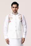 Buy_Aryavir Malhotra_Off White Hand Embroidered Nehru Jacket _at_Aza_Fashions
