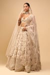 Buy Azeera Ivory Embroidery V-neck Bridal Lehenga Set at Aza Fashions Buy_Azeera_Ivory Embroidery V-neck Bridal Lehenga Set _at_Aza_Fashions
